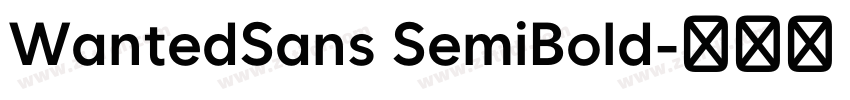 WantedSans SemiBold字体转换